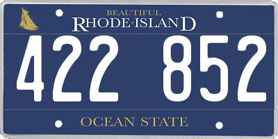 RI license plate 422852