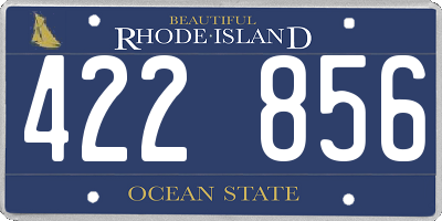RI license plate 422856