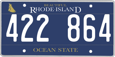 RI license plate 422864