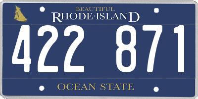 RI license plate 422871