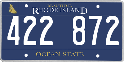 RI license plate 422872