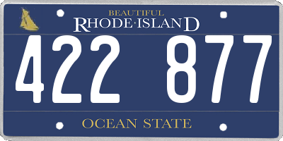 RI license plate 422877