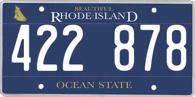 RI license plate 422878