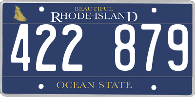 RI license plate 422879