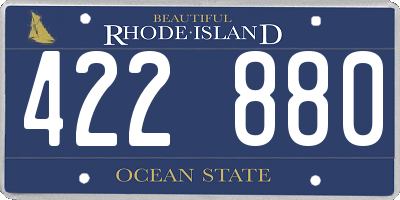 RI license plate 422880