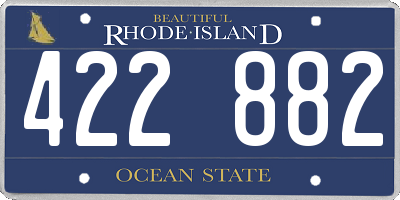 RI license plate 422882