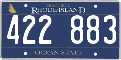 RI license plate 422883