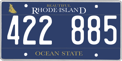 RI license plate 422885