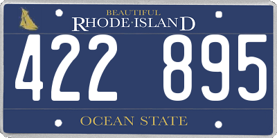 RI license plate 422895