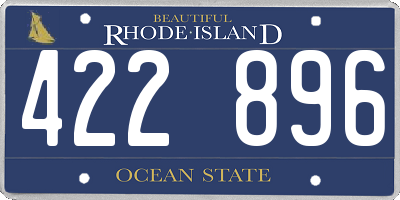 RI license plate 422896