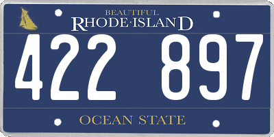 RI license plate 422897