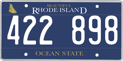 RI license plate 422898