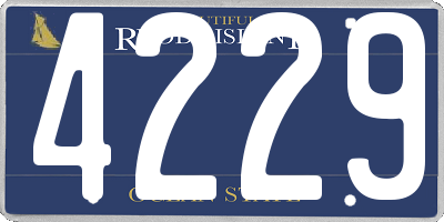 RI license plate 4229