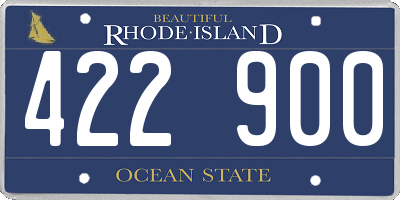 RI license plate 422900
