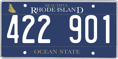 RI license plate 422901