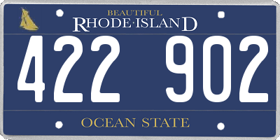 RI license plate 422902