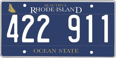 RI license plate 422911
