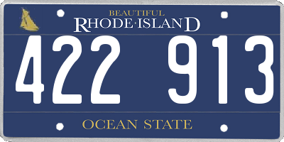 RI license plate 422913