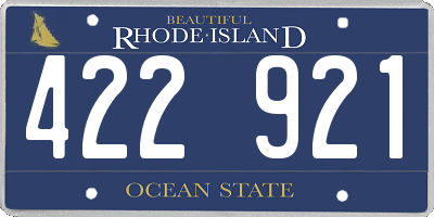 RI license plate 422921