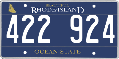 RI license plate 422924
