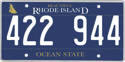 RI license plate 422944