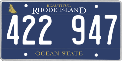 RI license plate 422947