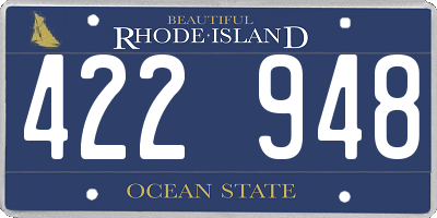 RI license plate 422948