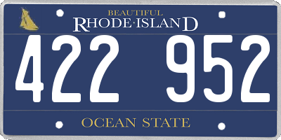 RI license plate 422952