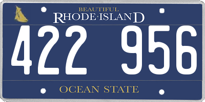 RI license plate 422956
