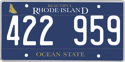 RI license plate 422959
