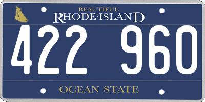 RI license plate 422960