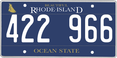 RI license plate 422966