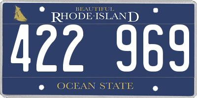 RI license plate 422969