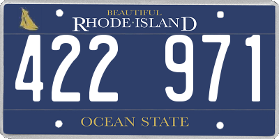 RI license plate 422971
