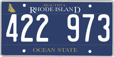 RI license plate 422973