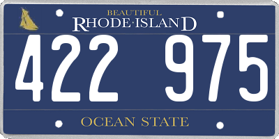 RI license plate 422975