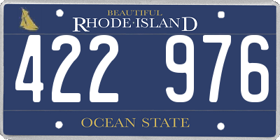 RI license plate 422976