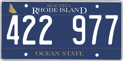 RI license plate 422977