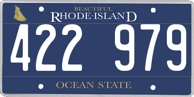 RI license plate 422979