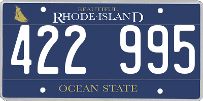 RI license plate 422995