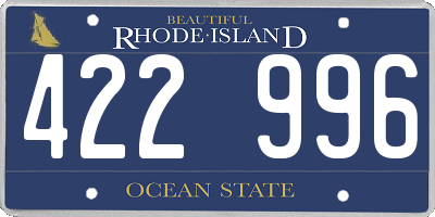 RI license plate 422996