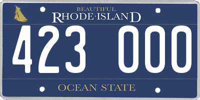 RI license plate 423000