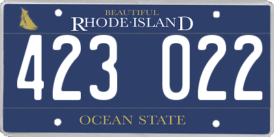 RI license plate 423022