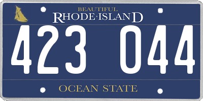 RI license plate 423044