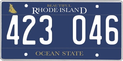 RI license plate 423046