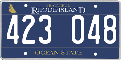 RI license plate 423048