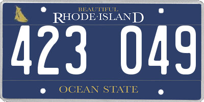 RI license plate 423049