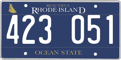RI license plate 423051