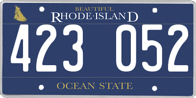 RI license plate 423052