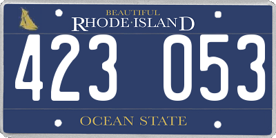 RI license plate 423053